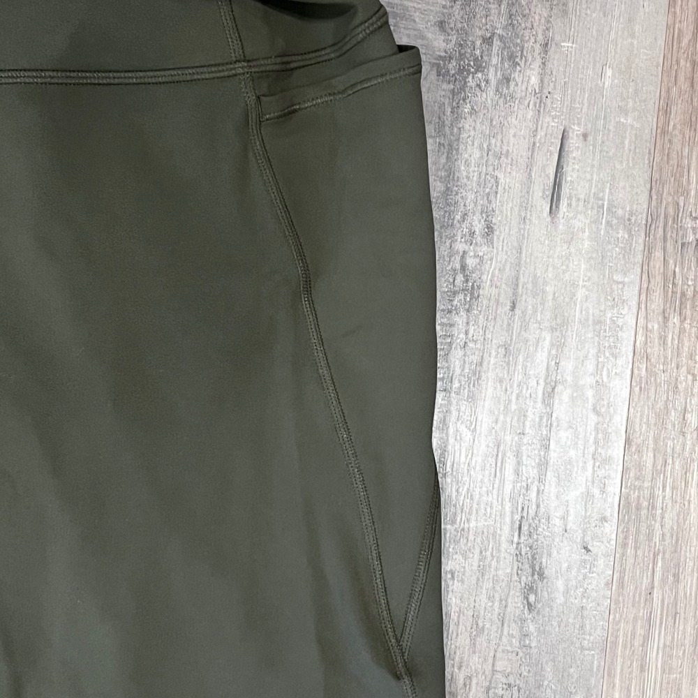 CRZ YOGA Womens Olive Green High Waisted Sports Leggings Pockets R584 | Size M - Picture 2 of 8
